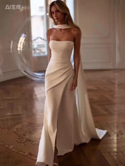 RODDRSYA Customized Mermaid Wedding Dresses for Bride Woman Elegant Side Slit Bridal Dress Strapless Sleeveless Robes De Mariée