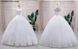 New Wedding Dress Long Sleeve Satin Lace Belt Sweep Train Ball Gown Princess Elegant Wedding Party Dress Customization