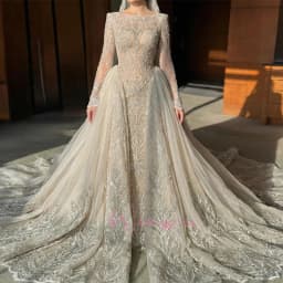 Luxury A-line Vintage Classic Embroidery Decal Design Beauty Elegant Wedding Bride Dress Shimmering Customized Vestidos De Novia