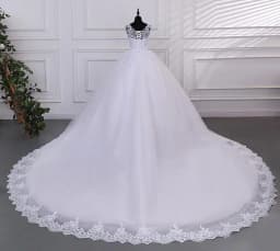 Cheap Wedding Dress Pure White Wedding Dresses With Train Customized Party Dress 2025 Brides Wedding Dresses Ashley Gloria