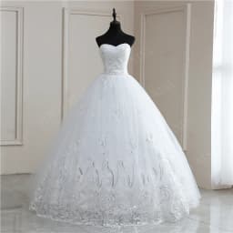 New Strapless Wedding Dresses Simple Off White Long Lace Sequined Embroidery Appliques Cheap Wedding Gown De Novia Real Photo