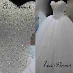 Customized Crystal Beaded Wedding Dress 2026 Europe Sweetheart Neckline Puff Tulle Ball Gown Luxury Bride Dress For Women W0515