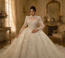 Customized High Neckline Wedding Gown Elegant Bridal Dress for Brides Amanda Novias Official