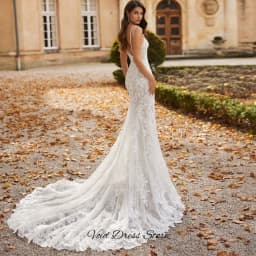 Elegant Mermaid Sleeveless Wedding Dress Exquisite Appliques Tulle Vestido De Novia Customized Backless Strapless Robe de mariée