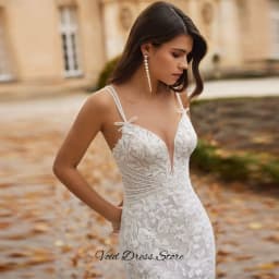 Elegant Mermaid Sleeveless Wedding Dress Exquisite Appliques Tulle Vestido De Novia Customized Backless Strapless Robe de mariée