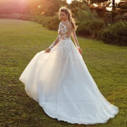 ANGEL Pastrol Wedding Dresses For Woman 2025 Customized Illusion Back Scoop Bride Gowns Applique A-Line Tulle vestidos de novia