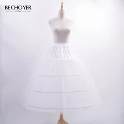 BECHOYER Customized Petticoat Wedding Dress Appliques Bride Gown Vestido De Noiva ACC