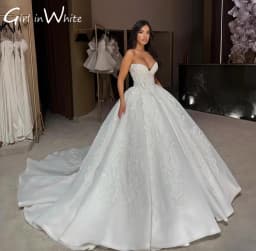 Customized Gorgeous Wedding dress Beaded V-neck Sweetheart Off Shoulder Wedding Party dress amanda novias 2025 Vestidos de novia