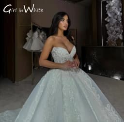 Customized Gorgeous Wedding dress Beaded V-neck Sweetheart Off Shoulder Wedding Party dress amanda novias 2025 Vestidos de novia