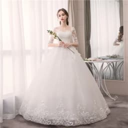 Customized Wedding Dress Embroidery Lace Up Plus Size Custom Made O Neck Wedding Dresses Half Sleeve Ball Gown Robe De Mariee