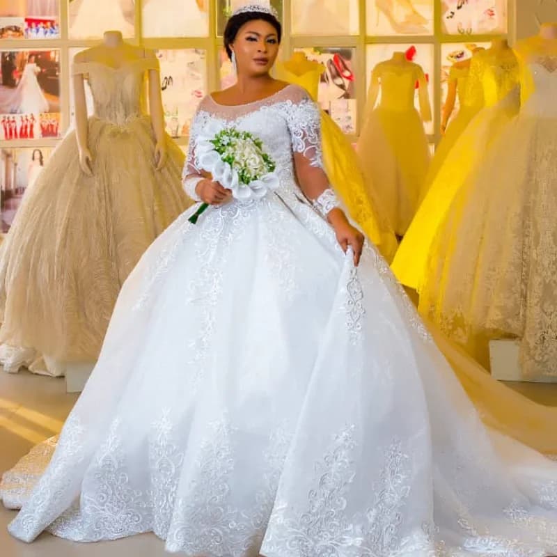 Formal Event Dresses Ball Gown Female Dress Novias Guest Wedding Party Dress Wedding Dresses Bride Luxury Robe Customized