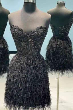 Lakshmigown Sexy Sheath Sweetheart Lace Feather Skirt Homecoming Dress Wedding Dress Customized Prom Bridal Gowns Vestidos Robe