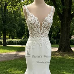 Lakshmigown Civil Lace Boho Mermaid Wedding Dresses 2026 V Neck Sexy Bridal Gowns Chiffon Beading Spaghetti Straps Customized