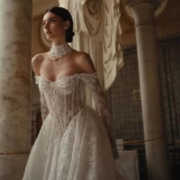 Customized Graceful Lace A Line Wedding Dress Sweetheart Bride Gown Elegant Full Sleeve Bridal Dress Customized Vestido