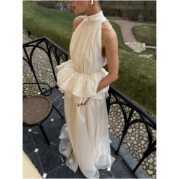 Kyoto Customized Off-white Halter Neck A-Line Wedding Dresses Tiered Zip Back vestidos de noche Floor-Length robe de mariée 2026