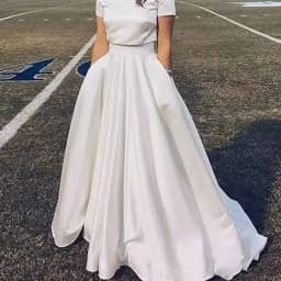 Satin Bridal Detachable Train Wedding Removable Skirt With Pocket for Dresses Formal Party Bridal Overskirts Customized 2025