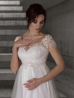 Wedding Dress for Pregnant Women High Waist Short Sleeves Maternity Wedding Gown Plus Size Long Bridal Dress vestidos de novia