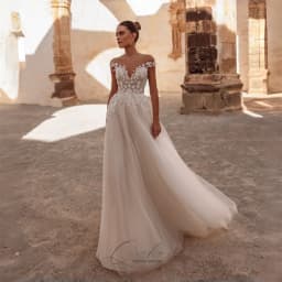 QICHE Elegant Lace Appliqued A-Line Wedding Dresses Women Cap Sleeves O-Neck Open Back Pleat Tulle Vestidos De Novia Customized