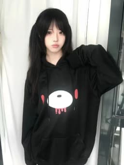 Autumn Lazy Women Casaul Gothic Sweatshirt Y2k Aesthetic Japanese Cartoon Print High Street Hoodied Harajuku Punk Clothes
