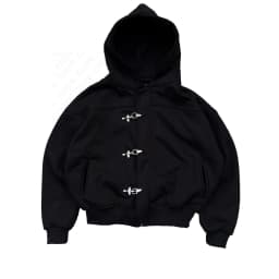 Fashionable American retro y2k design sense high street personality button solid color hoodie long sleeve pullover hoodie jacket