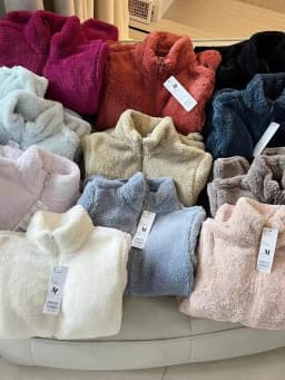 Autumn Winter Women's Long Velvet Fleece Jacket Stand Collar Warm Sleeve Zipper Cardigan Polyester Fiber Standard Fit Ladies ...