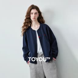 TOYOUTH Women's Air Cotton Sweatshirt Jacket 2026 Autumn New Plaid Patchwork Heart Embroidery College