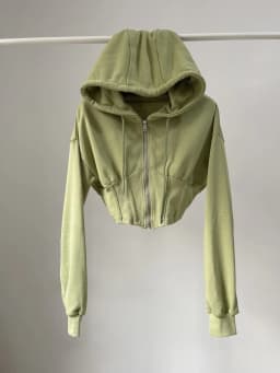 Spicy Girl Retro Color Hoodie Women's Ultra-Short Waist-Cinching Belly-Baring Long-Sleeve Open Cardigan Top Coat