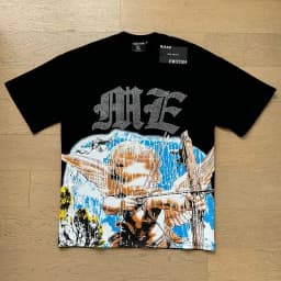 New Release RMIXED EMOTION Rhinestone Shirt Streetwear Cotton Loose Round Neck Top Tees Oversized Tee Top Trendy