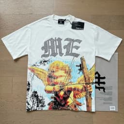 New Release RMIXED EMOTION Rhinestone Shirt Streetwear Cotton Loose Round Neck Top Tees Oversized Tee Top Trendy