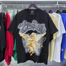 New Release RMIXED EMOTION Rhinestone Shirt Streetwear Cotton Loose Round Neck Top Tees Oversized Tee Top Trendy