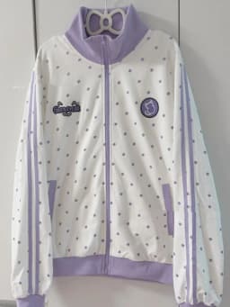 HOUZHOU Y2k White Cutecore Juminocore Polka Dot Women Zipper Hoodies Sweet Long Sleeve Japanese Style Coat Kawaii Loose Casual