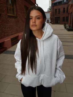 Large Size Trendy French Retro Cute Letters Hoodie for Women Oversized Heart Graphic Pullover Sweatshirt Gray & Black Streetwear