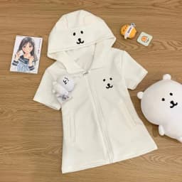 HOUZHOU Y2k Harajuku Streetwear Hoodies Women Japanese Style Kawaii Sweet Cute Cartoon Print Zipper Sweatshirt Soft Girl New