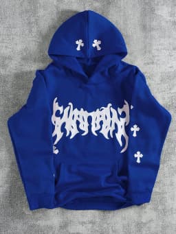 Creative Crossprinting Unisex Hoodies Thicken Breathable Top Y2K Style Loose Sportswear Comfortable Casual Woman Clothing