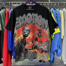 2026 NEW RMIXED EMOTION Rhinestone Shirt Streetwear Cotton Loose Round Neck Top Tees Oversized Tee Top Trendy