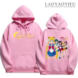 Cute Gift Sailor Moon Hoodie Casual Streetwear Harajuku Ladie Streetwear Tops Kawaii Drop Sleeves Hoody Unisex Clothing Pullover