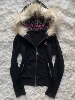 High street retro women hooded winter new item Harajuku multifunctional long sleeved wool warm zipper Gothic Y2K long sleeved
