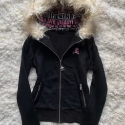 High street retro women hooded winter new item Harajuku multifunctional long sleeved wool warm zipper Gothic Y2K long sleeved