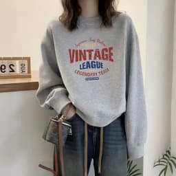 Long Sleeve Sweatshirt T-Shirt Women's Spring Autumn Loose Versatile Fashionable Youthful Winter Fleece round Neck Top