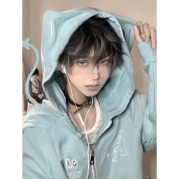 Oversized Casual Zipper Grunge Hoodies Women Kawaii Loose Embroidery Cute Cat Coats Y2k Aesthetic Pocket Harajuku Sweatshirts