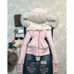 White Hoodie 2000s Cute Clothes Spicy Girls Streetwear High Street Classic Minimalist Unique Casual Jacket Faux Fur Collar Hoody