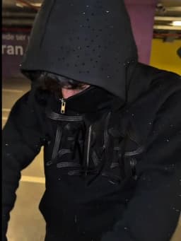 Y2k New Autumn/Winter Hot Diamond Double Hat Hoodie Dark Style Men's and Women's Same Zipper Cardigan Embroidery