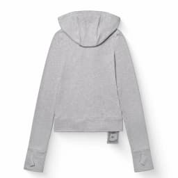 Y2K New Fashion Light Gray Hoodie Women Harajuku Casual Short Sweatshirt Large Zipper Decoration Hoodie Goth Sexy Slim Fit Tops