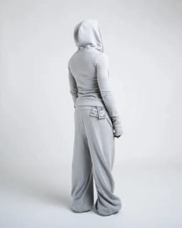 Y2K New Fashion Light Gray Hoodie Women Harajuku Casual Short Sweatshirt Large Zipper Decoration Hoodie Goth Sexy Slim Fit Tops