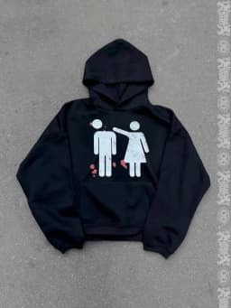 Y2k Trendy Rose Red Letters Hoodies Women Grunge Hip Hop Streetwear Sweatshirt Tops Retro American Oversized Hoodie Men Clothing