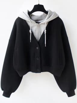 Loose Women's Hoodie Short Cardigan Spring Autumn New Design Sense Small Crowd Matching Open Cardigan Outerwear