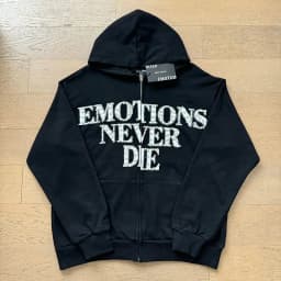 Mixed Emotion Zipper Hoodie Thin 100% Cotton Diamond Pattern Casual Streetwear Sweatshirt Mixed Emotion Jacket Pants