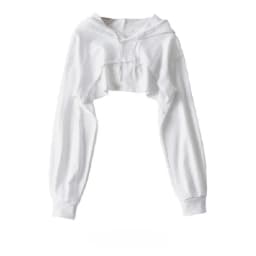 Hoodie Female Hoodie Personality Irregular Crop Ultra Short Style Long Sleeve Top Female Drop Shipping Sweatshirt Y2k Clothes