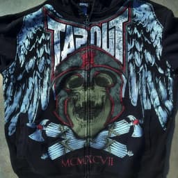 Harajuku Tapout Zipper Skull Print Oversized Hoodies Women Hip hop Fashion Sweater American Y2k Tops Vintage Gothic Streetwear