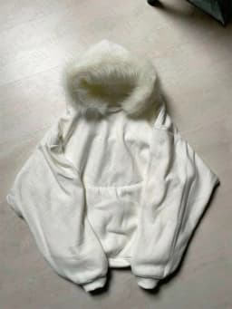 American retro vintage workwear style letter fur collar Gothic punk cardigan hoodie autumn and winter zipper cardigan jacket emo